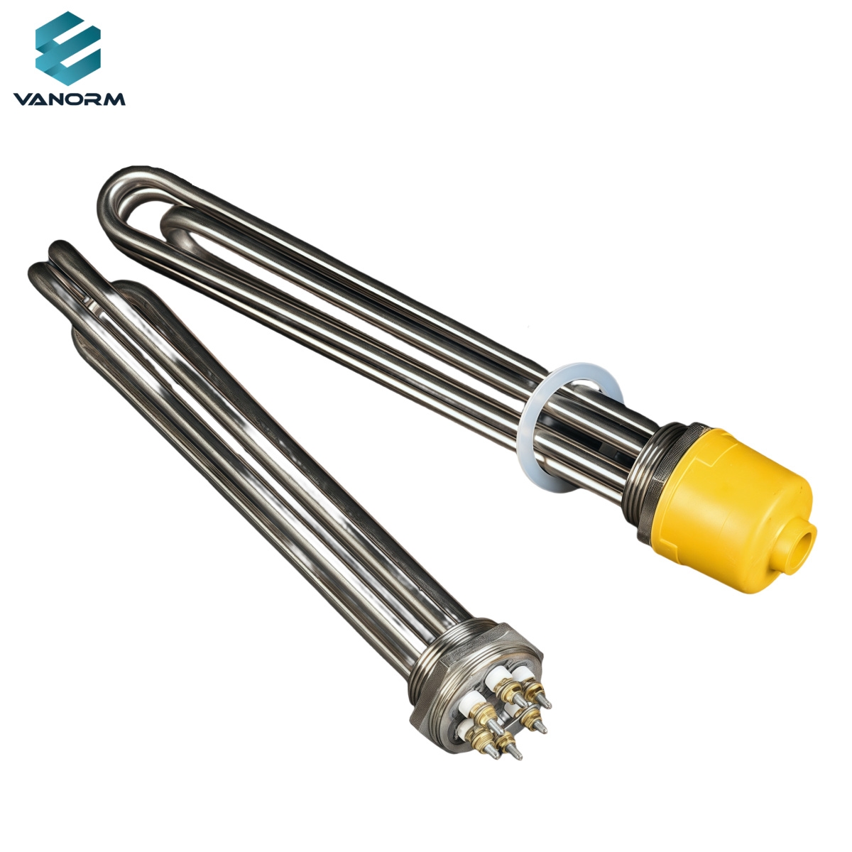 DN40 DN50 Immersion Heater 220 380V Electric Heating Tube SS304 Heating Rod Thermal Oil Water Silicone Material for Industries - Image 2