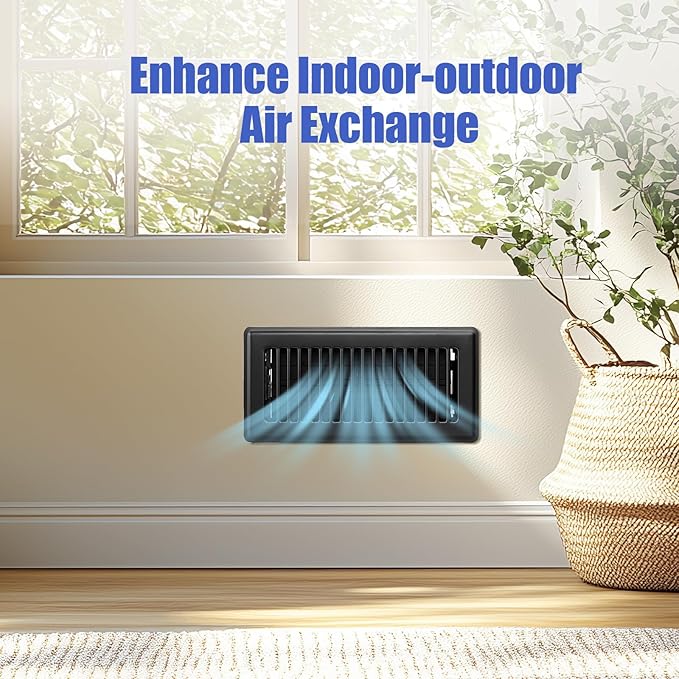 Heavy Duty 4x10 Modern Style Floor Wall Ceiling Registers & Grilles Rust-Proof Finish Vents Covers for Home Use - Pilt 6