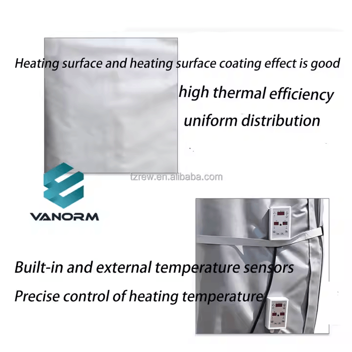 200L Insulated Thermostat Jacket for Oil Drum Heaters IBC Heating Equipment Flexible Band Electric Heater Used Condition - Image 5
