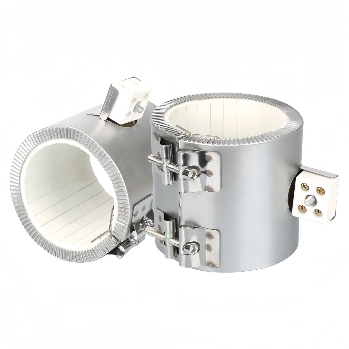 220V 1000W Electric Industrial Heating Equipment Screw Barrel Plastic Extruder with Ceramic Heater Coil Band
