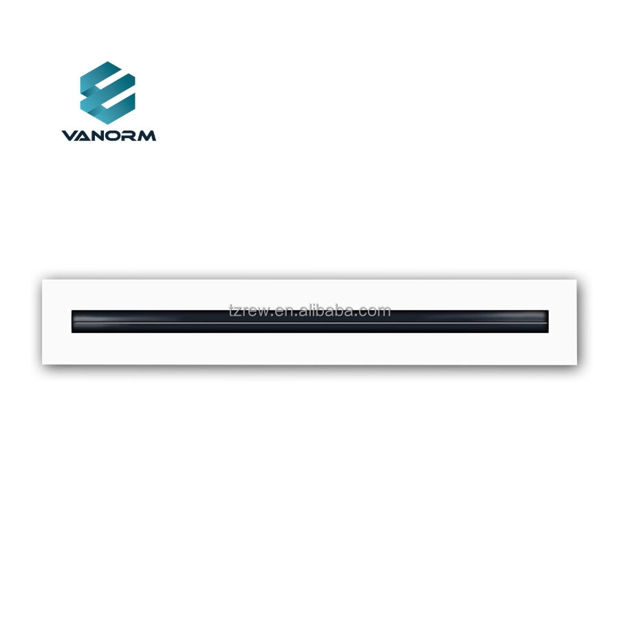 VANORM 1-Slot Neck Linear Air Vent Cover 24'' Grilles de registres élégantes de conception moderne minimaliste d'évent linéaire en plastique élégant - Image 3