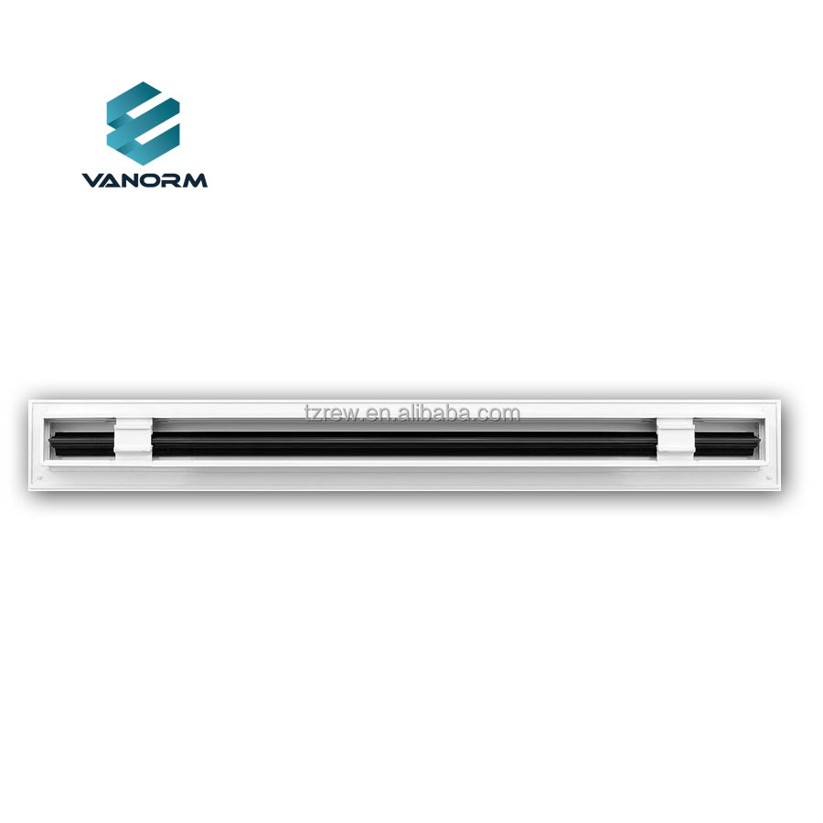 VANORM 1-Slot Neck Linear Air Vent Cover 24'' Grilles de registres élégantes de conception moderne minimaliste d'évent linéaire en plastique élégant - Image 4