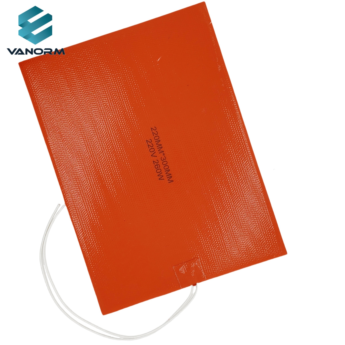 Customized 220V 260W Flexible Silicone Rubber Heater Pad 220*300mm with Glue for Heating Equipment