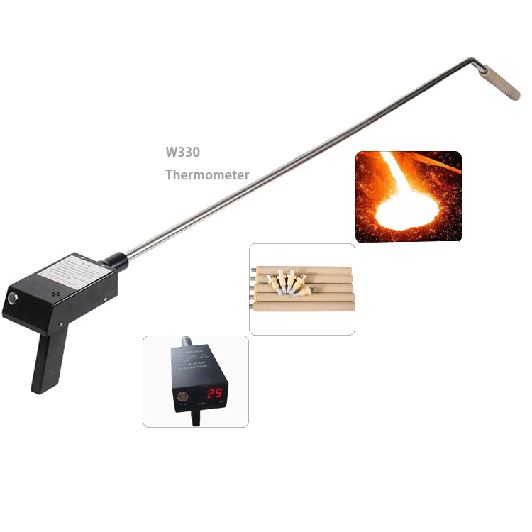 W330 Portable Microcomputer Molten Steel Temperature Meter Copper Molten Steel Temperature Gun Handheld Digital Thermometer - Image 3