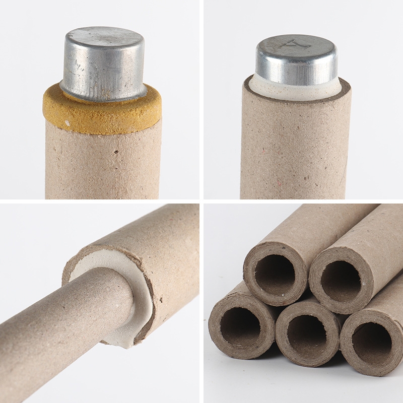KQN Disposable Non-deoxidized Paper Tube Sampler Immersion Smelting Metal Sampler with Aluminum for Electric Furnace Converter - 图片 3