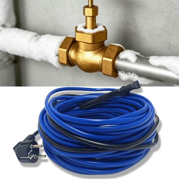 High Quality Water Pipe Anti-freezing Self-regulating Heating Tape Heating Cable with Power Plug and Temperature Limiter 220V