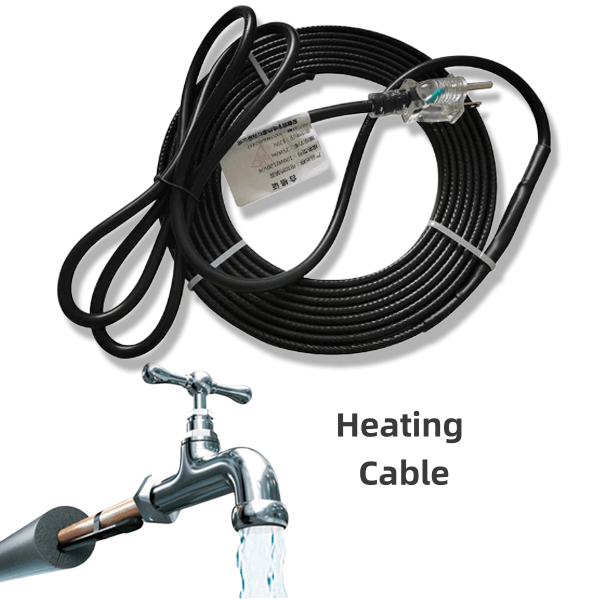 Self-Regulating Electric Wire Heat Trace Cable Under Floor Heating Cable for Roof and Gutter with Lamp Plug Water Pipe De-icing