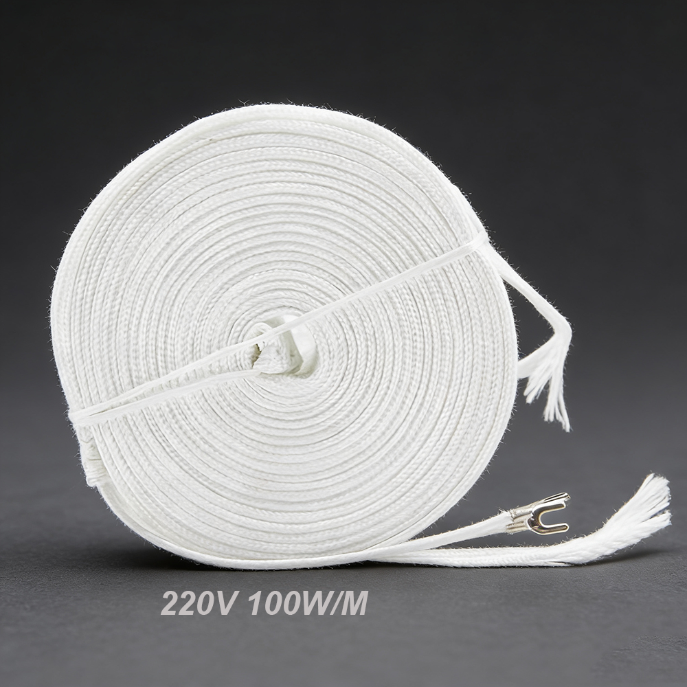 20/30/40/50mm Glass Fiber Heating Tape for Pipe Anti-freezing High Temperature Pipe Insulation Fiberglass Adjustable Temperature - Pilt 3