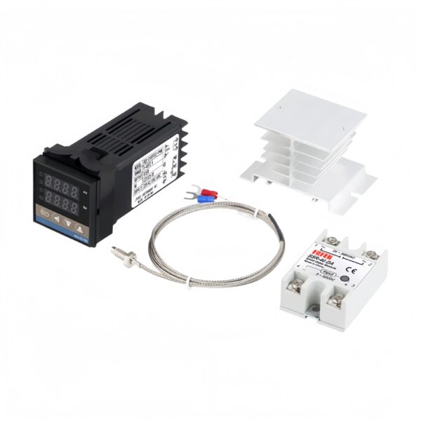 Thermostat REX-C100 PID Temperature Control Set Thermocouple + 40DA Solid State Relay +Radiator Temperature Sensing Package Set