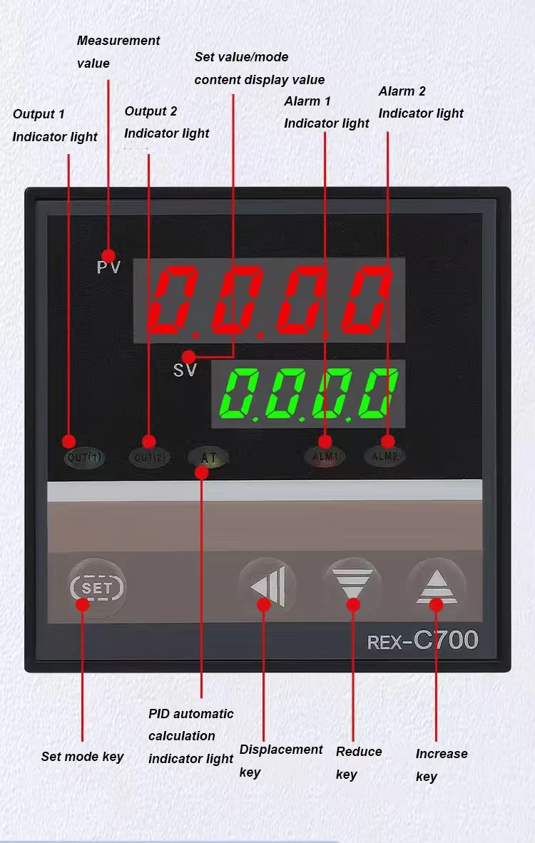 Thermostat REX-C100 PID Temperature Control Set Thermocouple + 40DA Solid State Relay +Radiator Temperature Sensing Package Set - 图片 5
