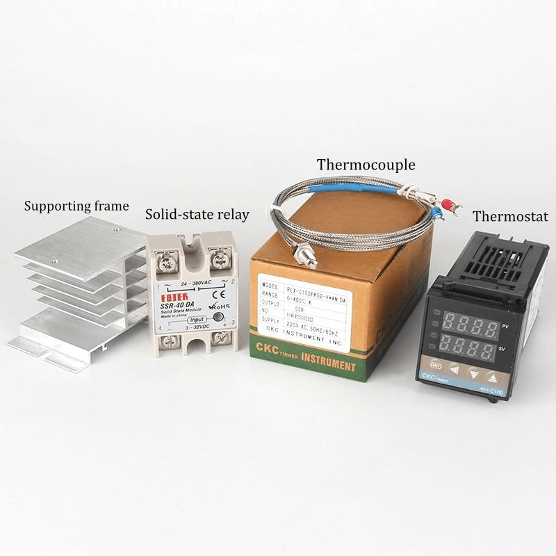 VANORM Thermocouple + 40DA Solid State Relay + Radiator Temperature Sensing Package Thermostat REX-C100 PID Temperature Control - Image 2