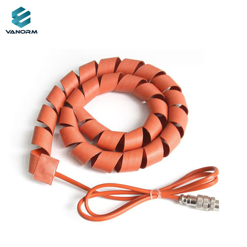Spiral Silicone Rubber Heating Tape Electrical Twisted Flexible Heater for Pipe