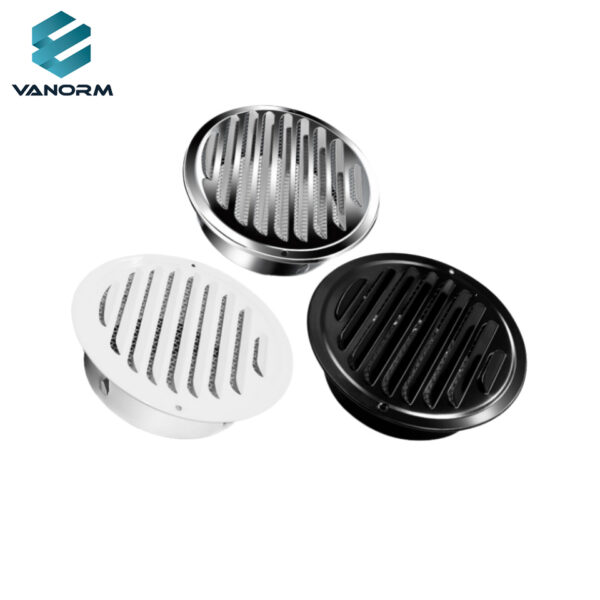 Air Outlet Stainless Steel Black/white/gray Vent Soffit Louver Grille Cover for Dryer Vent Ducting Registers Grilles
