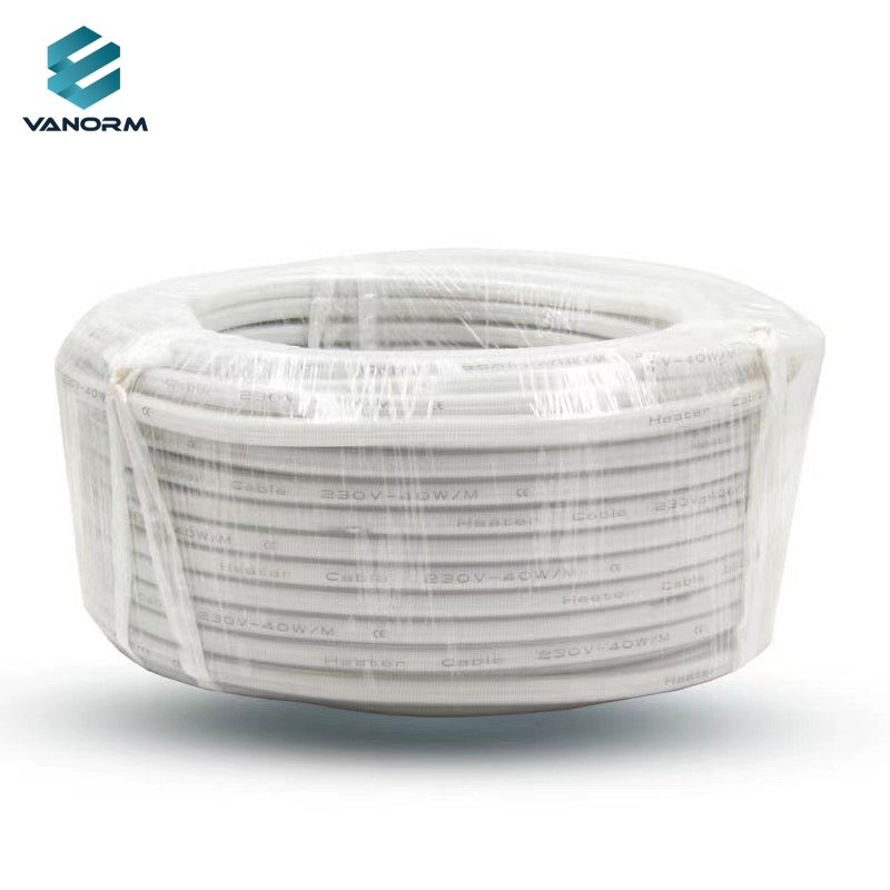 25W 30W 40W 50W Silicone Rubber Drain Pipe Defrosting Heater Wire Cable Parallel Constant Wattage Heating Cable