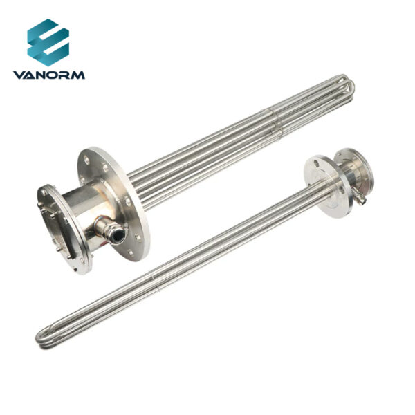 380v 10kw 20kw 30kw 6u Heating Tube Explosion Proof Oil Heater Flange Immersion Tubular Heater