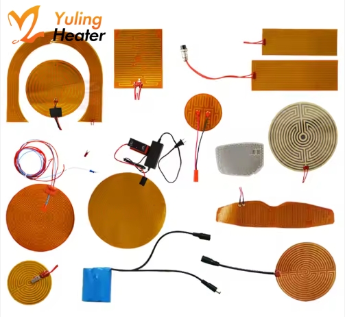 Customized 12v 24v 110v 220v Polyimide Film Heating element Polyimide Etched Foil Heater