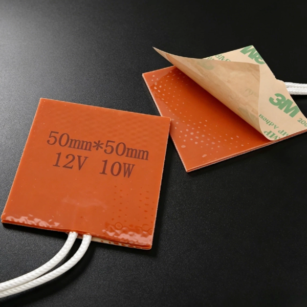 50x50mm 12v 10w Self-Adhesive High Heating Efficiency Custom Silicone Rubber Flexible Heater Heating Element