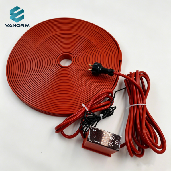Custom Width Length Silicone Rubber Heating Belt 220V 1800W with Digital Thermostat and Australian Plug