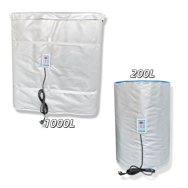 200L/1000L Adjustable Temperature IBC Heating Jacket Silicone Fabric Material IBC Heater for Honey & Oil Drums Tote Tank Blanket