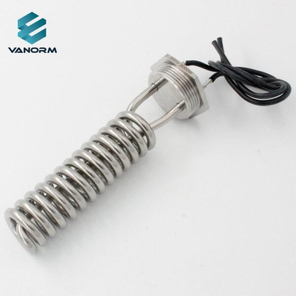 Screw Flange Spiral Heating Element Coffee Machine Boiler Heater Coil Type Water Immersion Heating Tube for Coffee Equipment