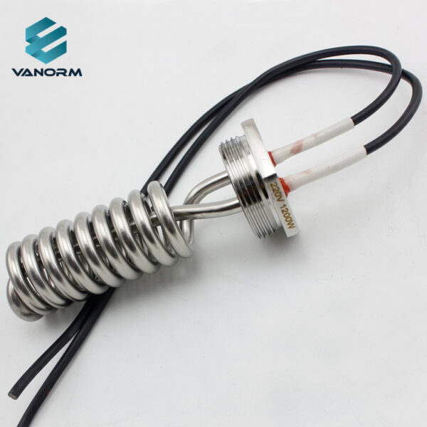 220V 1200W/2000W Spiral Immersion Heater Stainless Steel Coil Heating Element for Commercial Espresso Coffee Machine