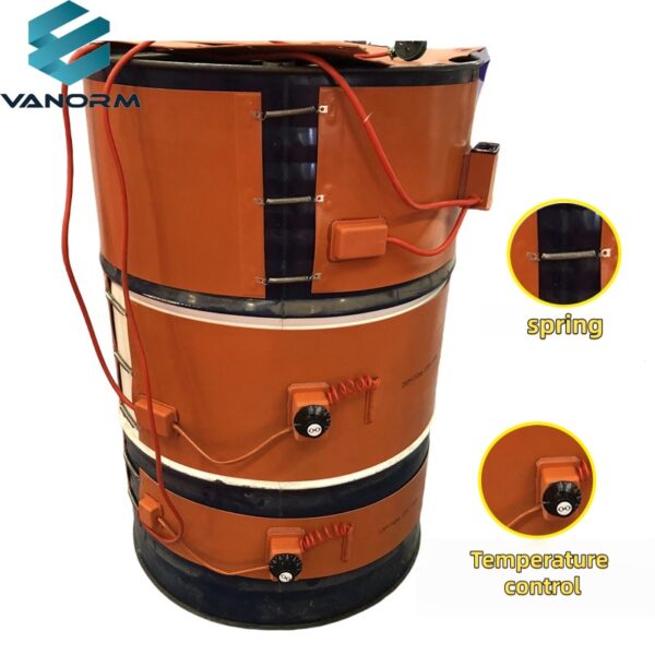 125x1740mm 220V Oil Drum Heater Heating Belt Flexible Silicone Rubber Strip Heater Electric Heating Equipment Heating element