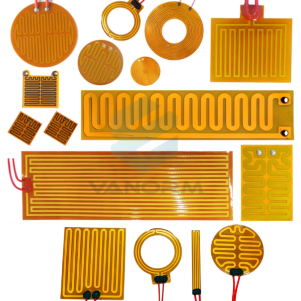 Durable High Temp Resistant Flexible Kapton Polyimide Heater PCB Heating Film With Adhesive Industrial Electric Heating Element
