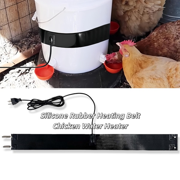 Chicken Water Heater Silicone Rubber Heating Belt for Winter Replace for RentACoop Thermo Bucket Belt Fits Most 2-5 Gal Buckets