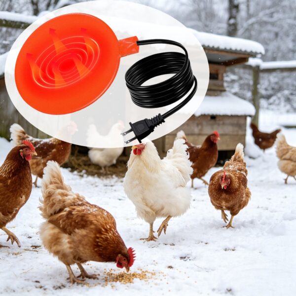 Silicone Rubber Heated Pad Poultry Water Heater Base Chicken Coop Waterer Heater for Metal Bucket Stock Tank Farming Use