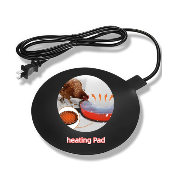 120V 35W Silicone Heated Chicken Waterer Base Water Heater Heating Pad Element for 1 到 5 Gallon Buckets for Ducks Geese