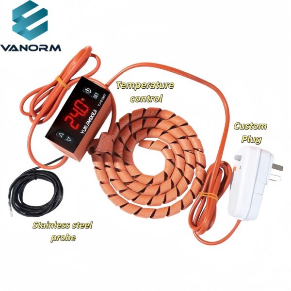 Spiral Heating Tape with Adjustable Temperature Control Spiral Heating Winding Tape for Pipe Insulation Flexible Heater