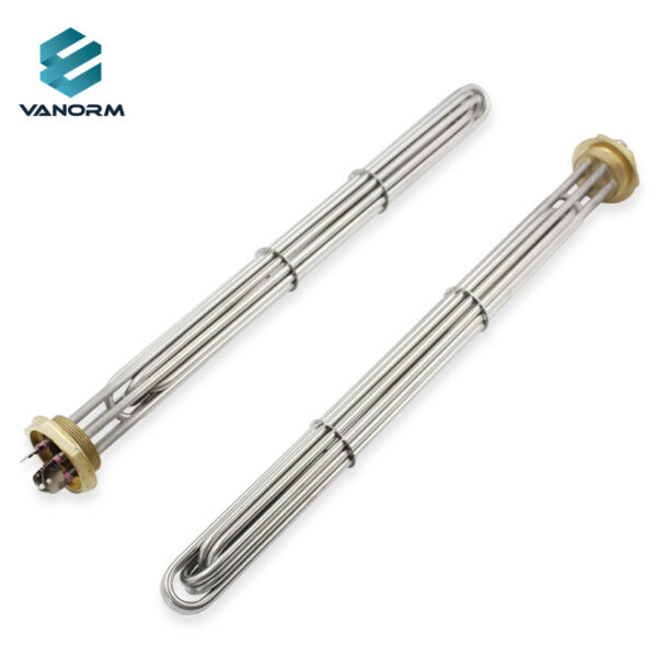 Fast Heating Brass Flange Immersion Water Heater Element High Efficiency Electric Tubular Heater for Water Tank Boiler