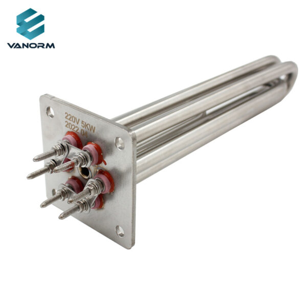 220V 5KW Electric Flange Heating Element Immersion Water Heater Element with Square Flange
