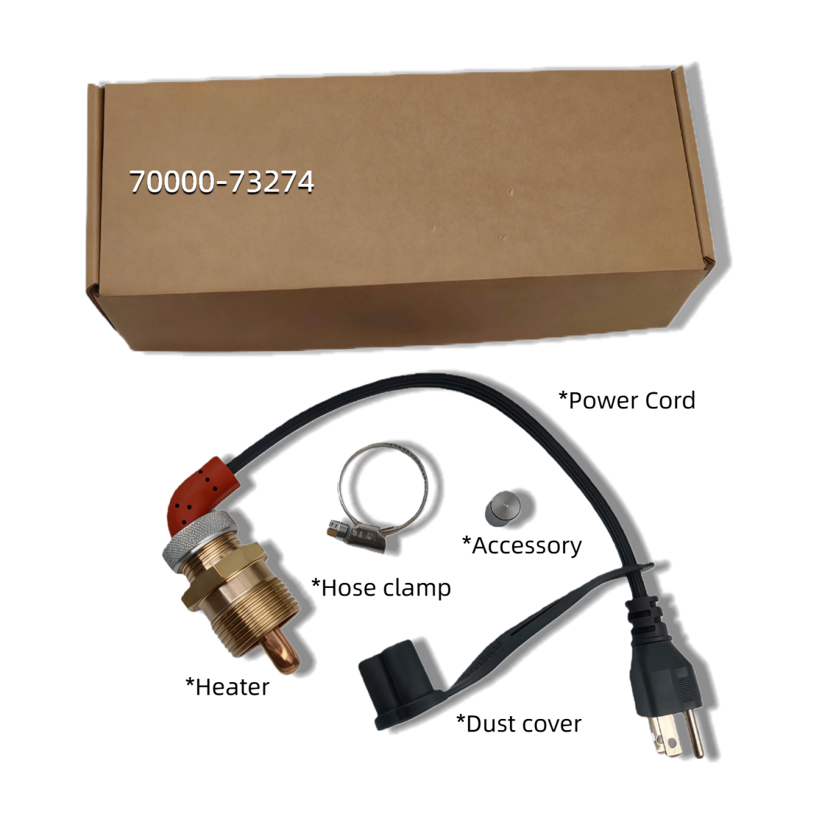 115V 0.4KW Diesel Stainless Steel Block Heater 70000-73274 Heating Elements for Kubota Skid Steer Loader Replacement - Image 3