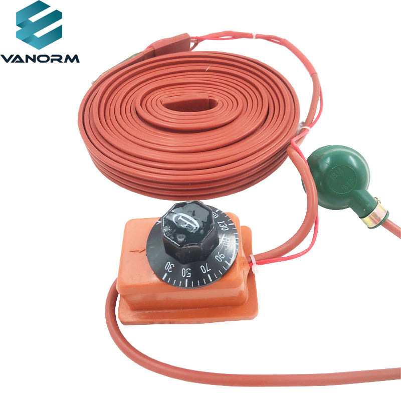 Customized 24V 200W Flexible Electric Heating Strip Belt Spiral Silicone Rubber Heater Tape Heating Wire for Construction Use - Imagen 4
