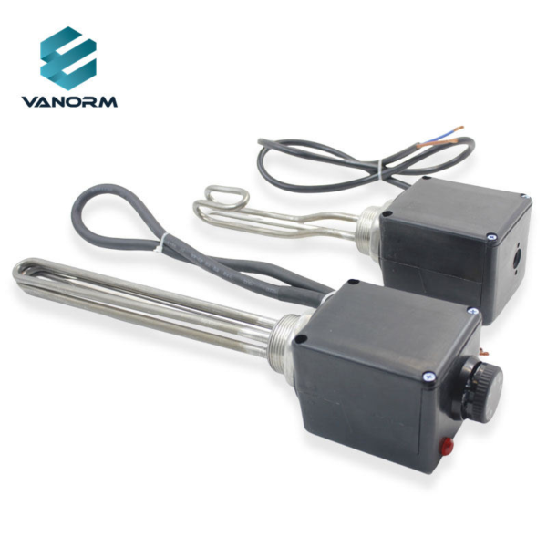 0-85 Degree Tubular Immersion Heater Electric Oil Water Heating Element Knob Controller Thermostat Stainless Steel