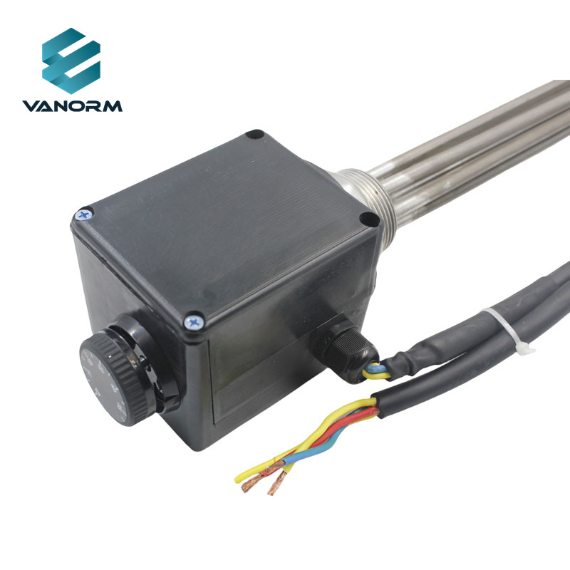 Electric Immersion Heater with Thermostat 0-120℃ - Stainless Steel Tubular Heating Element for Water Boiler - ภาพ 4