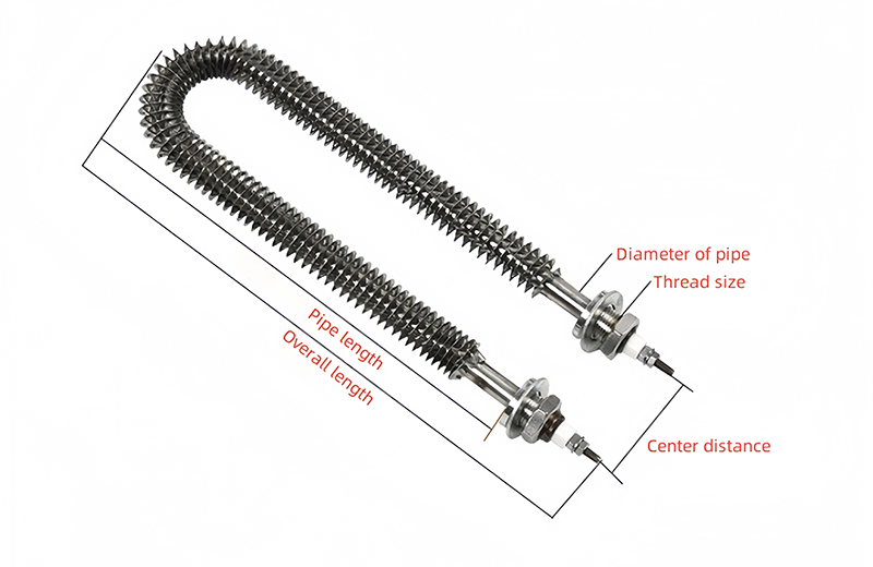 Oven Stove Finned Resistance Heater 220V 1-2Kw Air Duct Heating Element - ภาพ 6