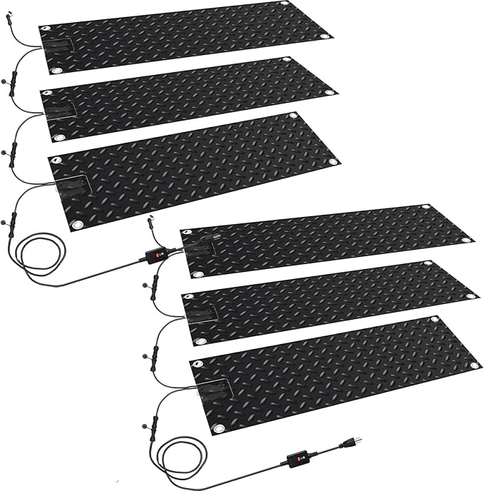 Snow Melting Mats for Roof Valley Walkways 120V Outdoor Electric Heated Melting Snow Ice Removal Staircase Deicing System Black - Изображение 6