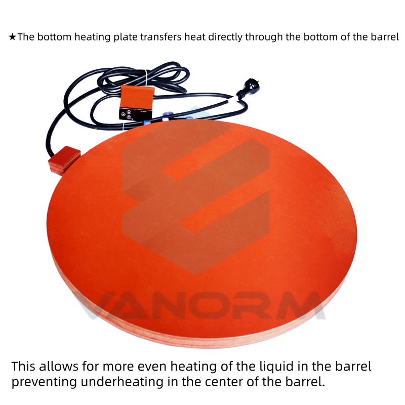 Round Drum Base Heater Barrel Bottom Electric Heating element Silicone Heating Plate Material Insulation Silicone Rubber Heater - Image 3