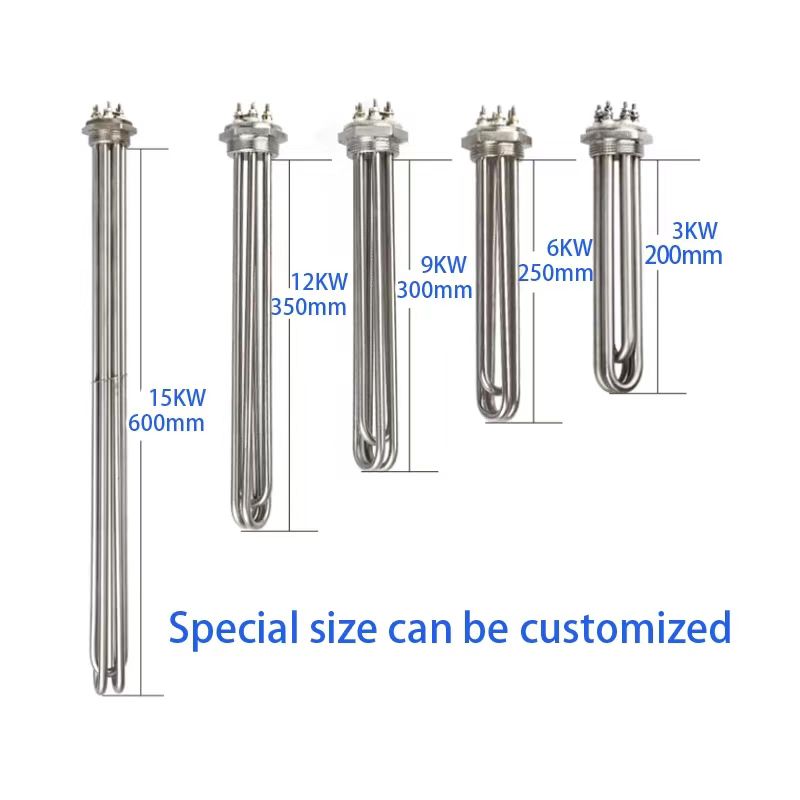 Immersion Heater 2kw 3kw 5kw 6kw 9kw 12kw Threaded Tubular Rod Heating Element Boiler Heaters Flange Screw Plug Immersion Heater - Изображение 3