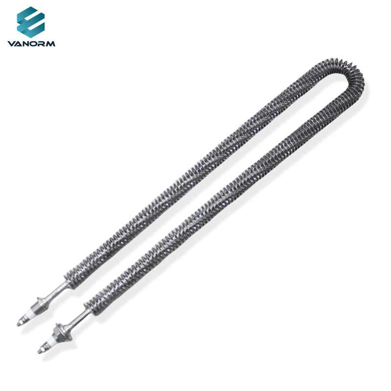 SS304 U-Shaped Finned Air Heater Electric Spiral Finned Tubular Heater for Loadbank - Pilt 3