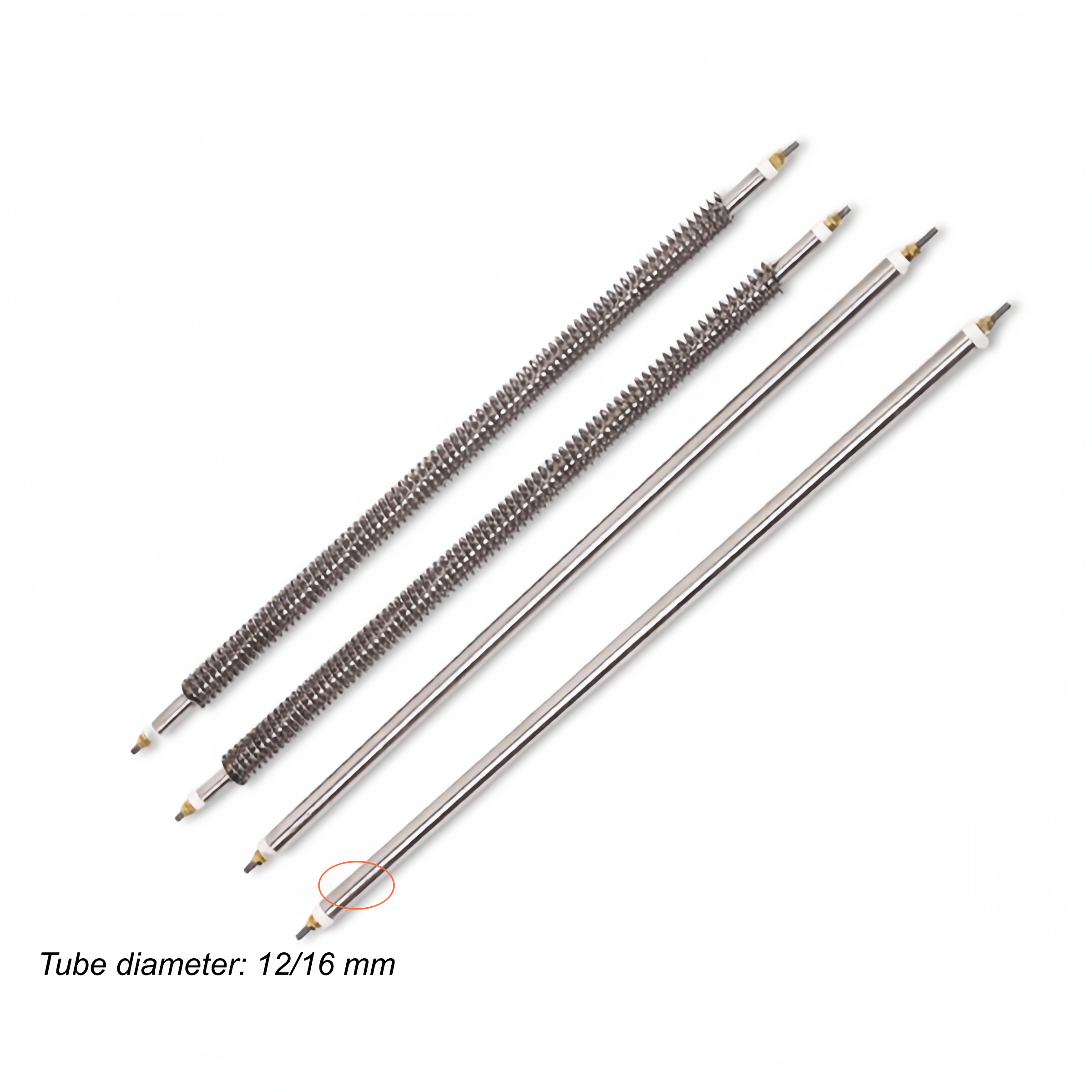 220V Straight-type Oven Heating Element Stainless Steel Dry-burning Fins Painted Housing Electric Drying Machine Heating Tube