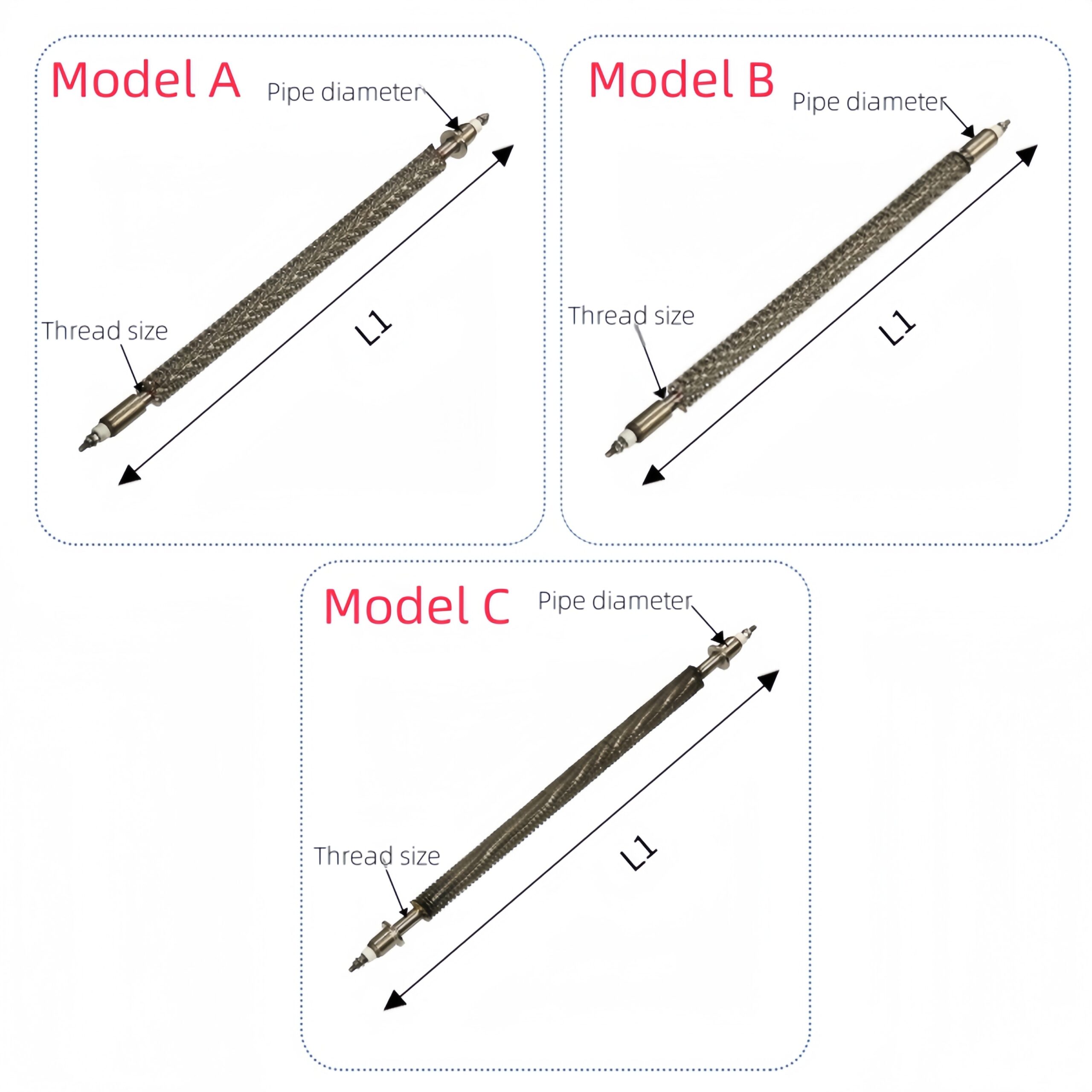 220V Straight-type Oven Heating Element Stainless Steel Dry-burning Fins Painted Housing Electric Drying Machine Heating Tube - Slika 4