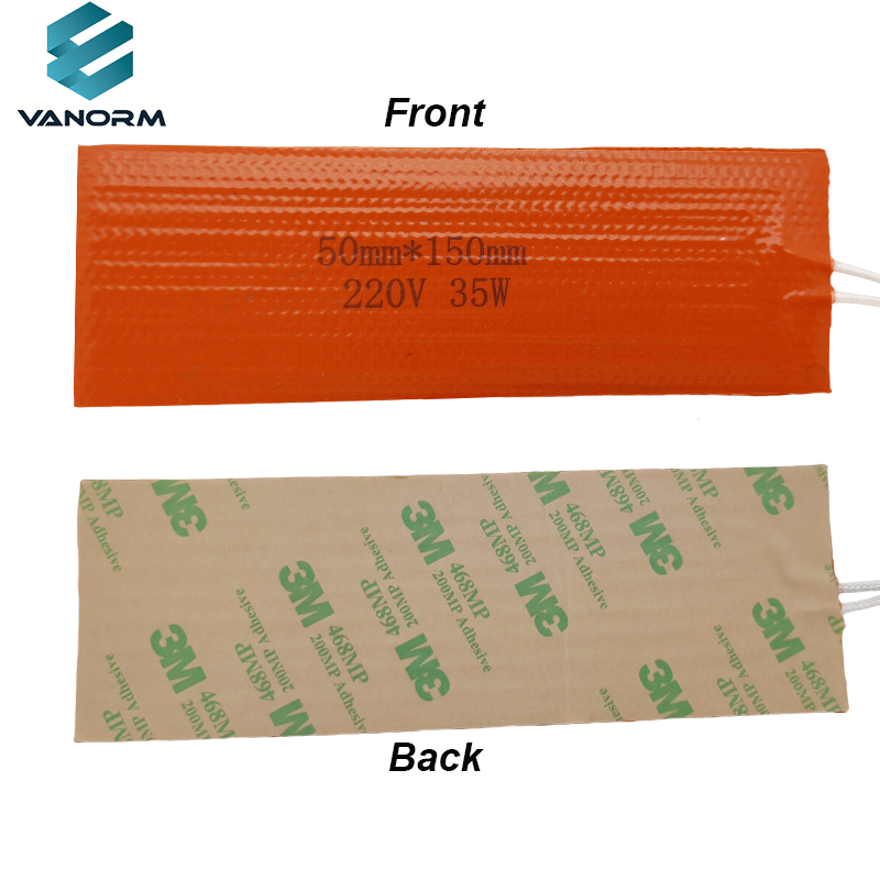 4 Pcs Industrial Flexible Silicone Rubber Heater 220V 35W 50*150mm Heating element Efficient Silicone Heating Pad for Equipment - Image 4