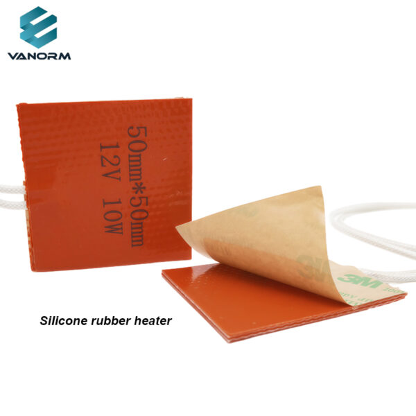 2PCS 10W 12V Silicone Rubber Heating Pad Flexible Silicone Heater Mat Electric Blanket Mat for Mixing for Industrial Equipment