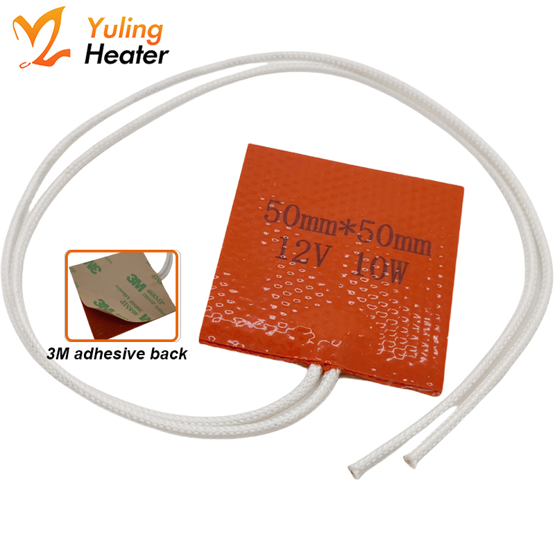 2PCS 10W 12V Silicone Rubber Heating Pad Flexible Silicone Heater Mat Electric Blanket Mat for Mixing for Industrial Equipment - Image 5