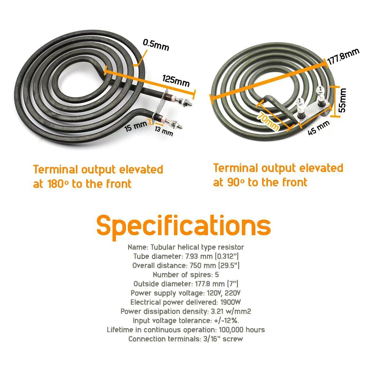 500-3000W Electric Heating Element Household Applicable Air Fryer and Deep Fryer Tubular Heater - Изображение 6