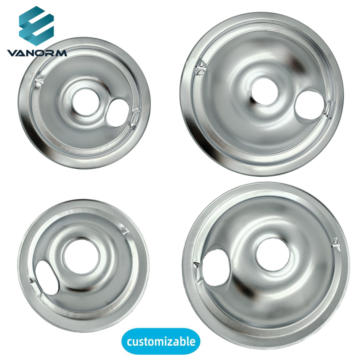 Chrome Range Heating Equipment Drip Pans 6-Inch 8-Inch Drip Bowl Pans Compatible WB31T10010 WB31T10011 - Imagen 4