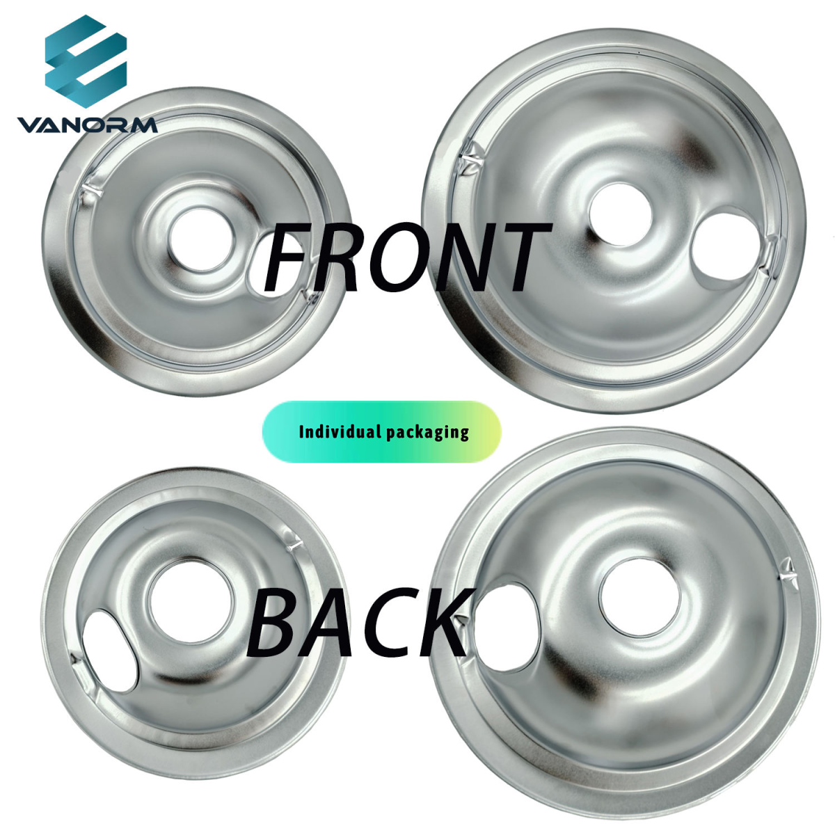 Chrome Range Heating Equipment Drip Pans 6-Inch 8-Inch Drip Bowl Pans Compatible WB31T10010 WB31T10011 - Imagen 6